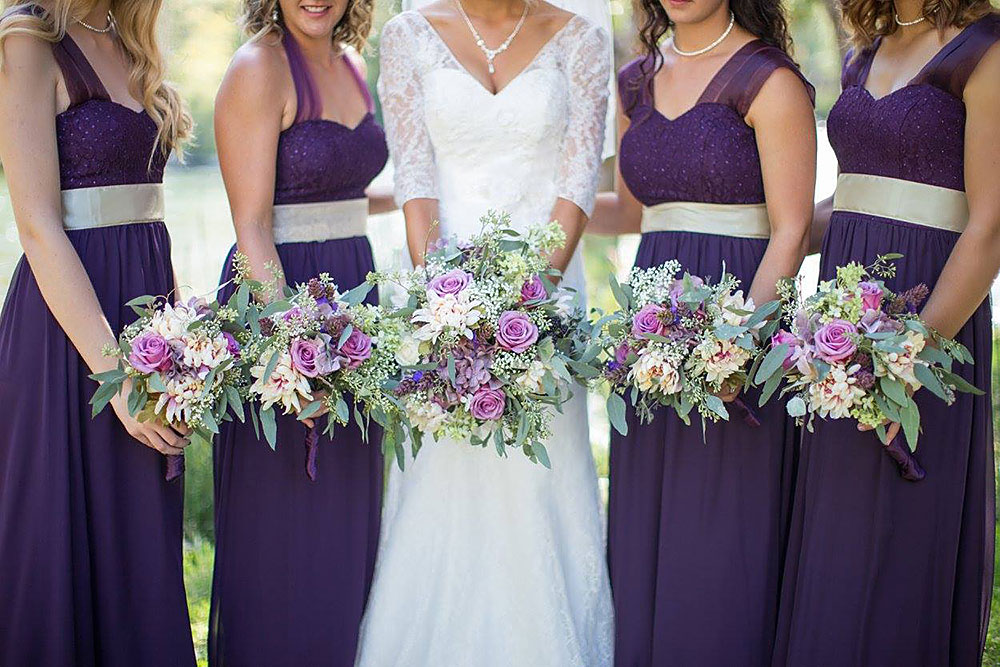 Bride and Bride's Maids - Rogue River wedding