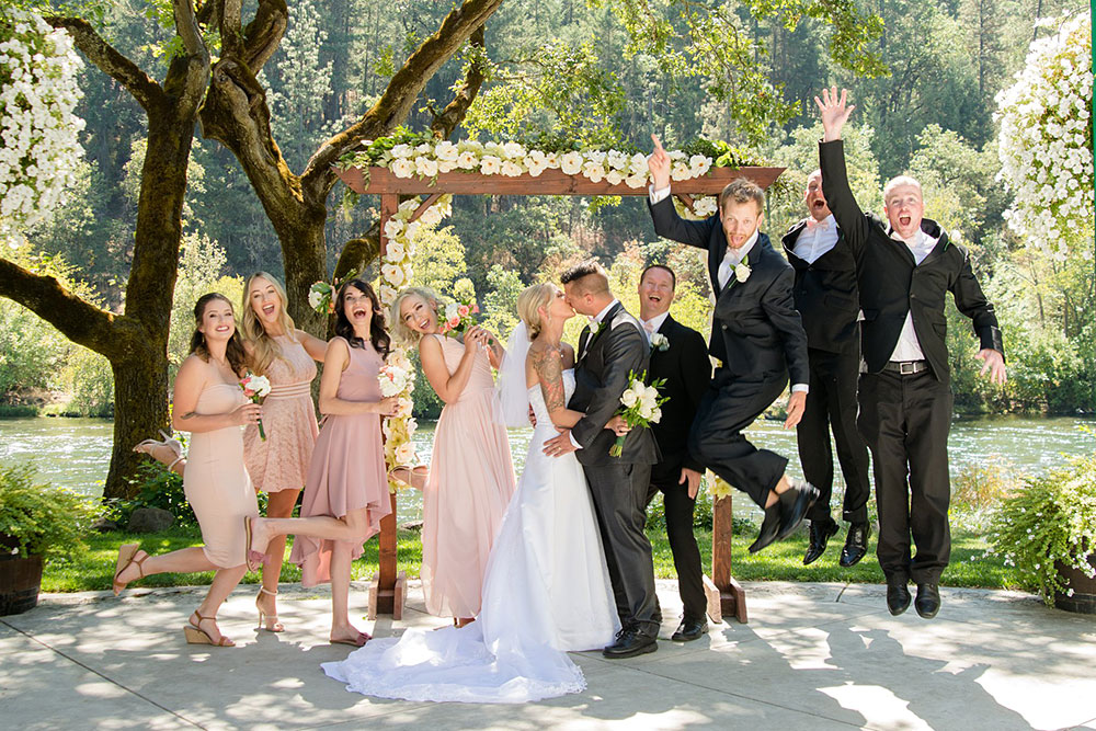 Entire Wedding Party - Rogue River wedding